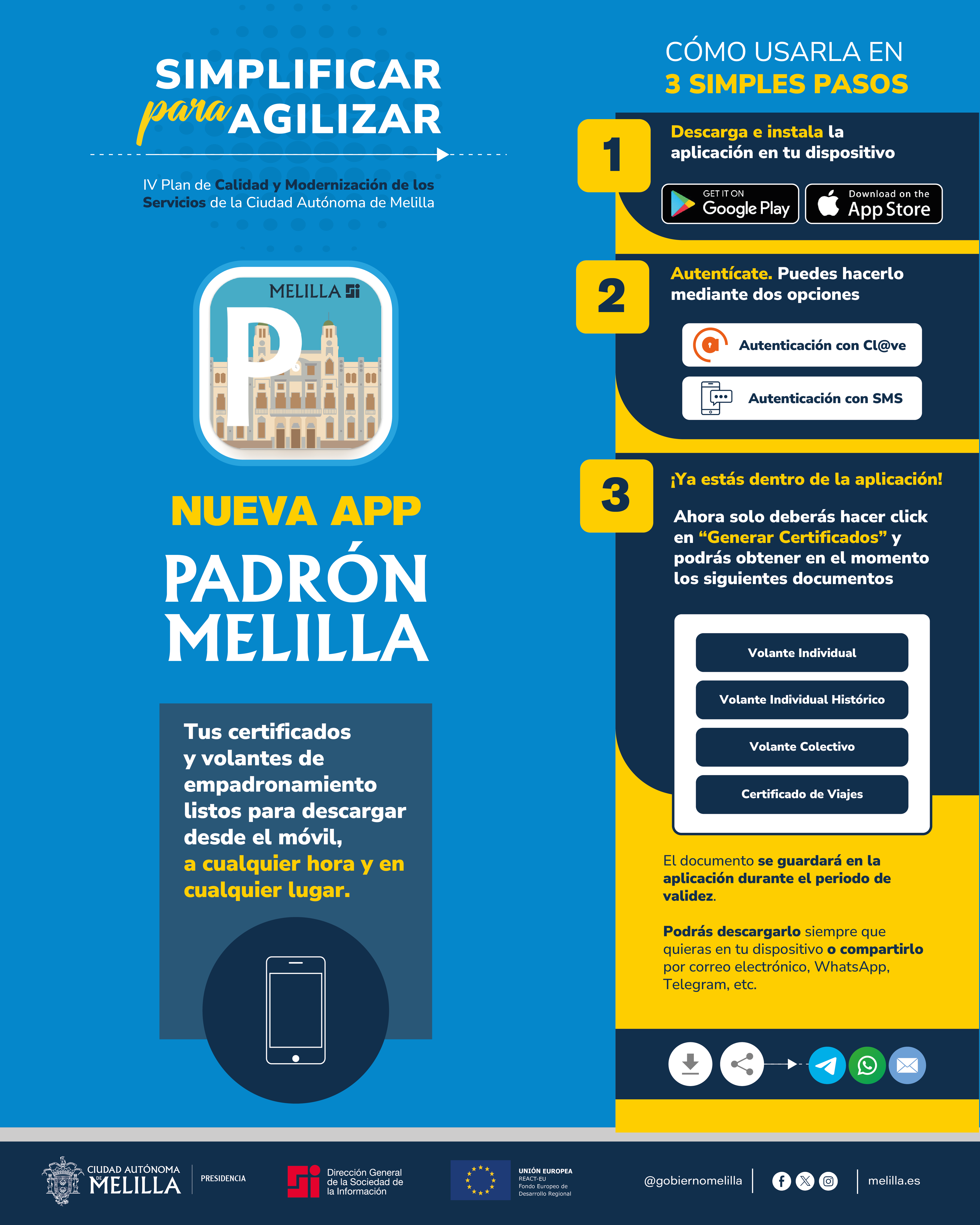 Cartel App Padr�n Melilla