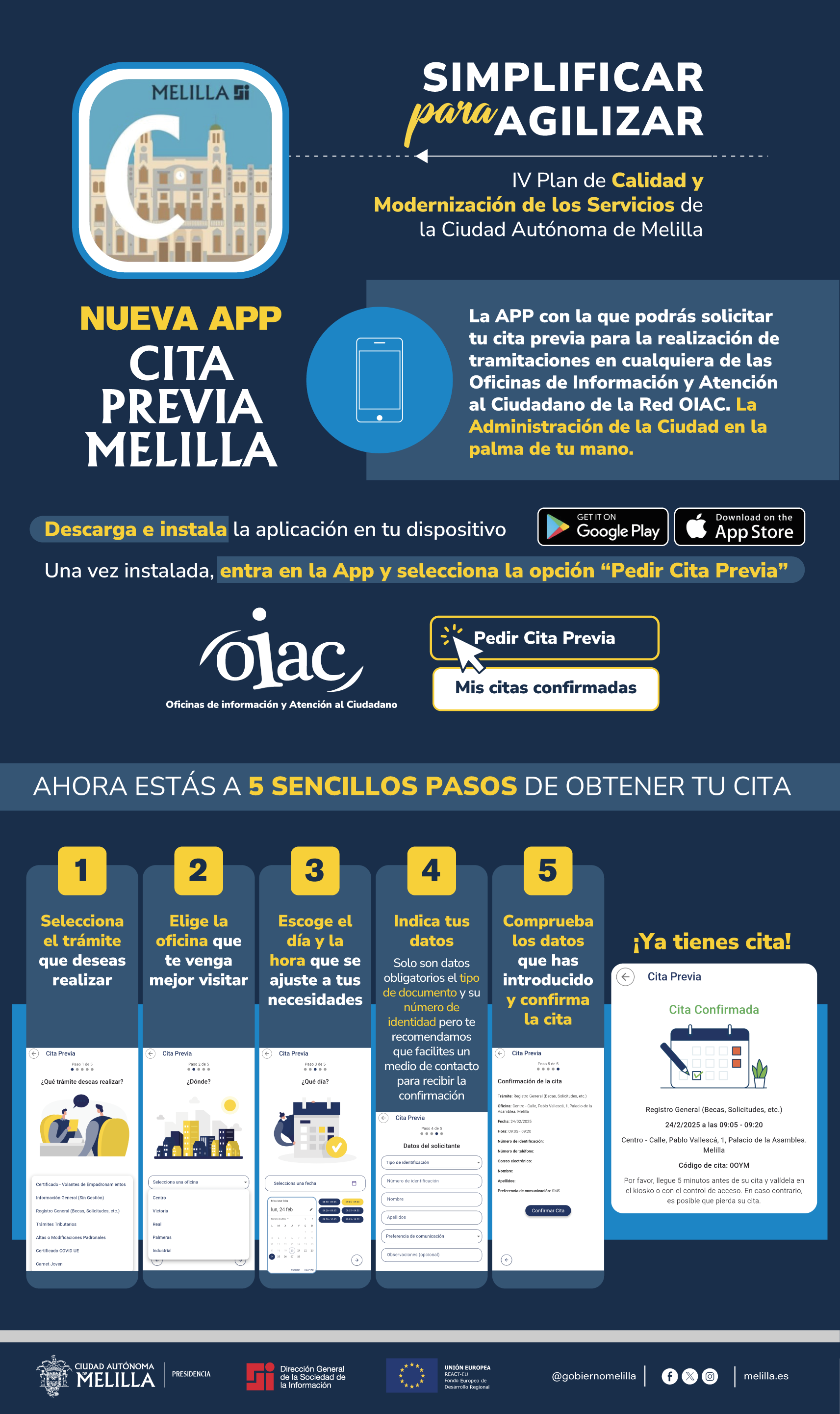 Cartel Campa�a - Nueva APP Cita Previa Melilla