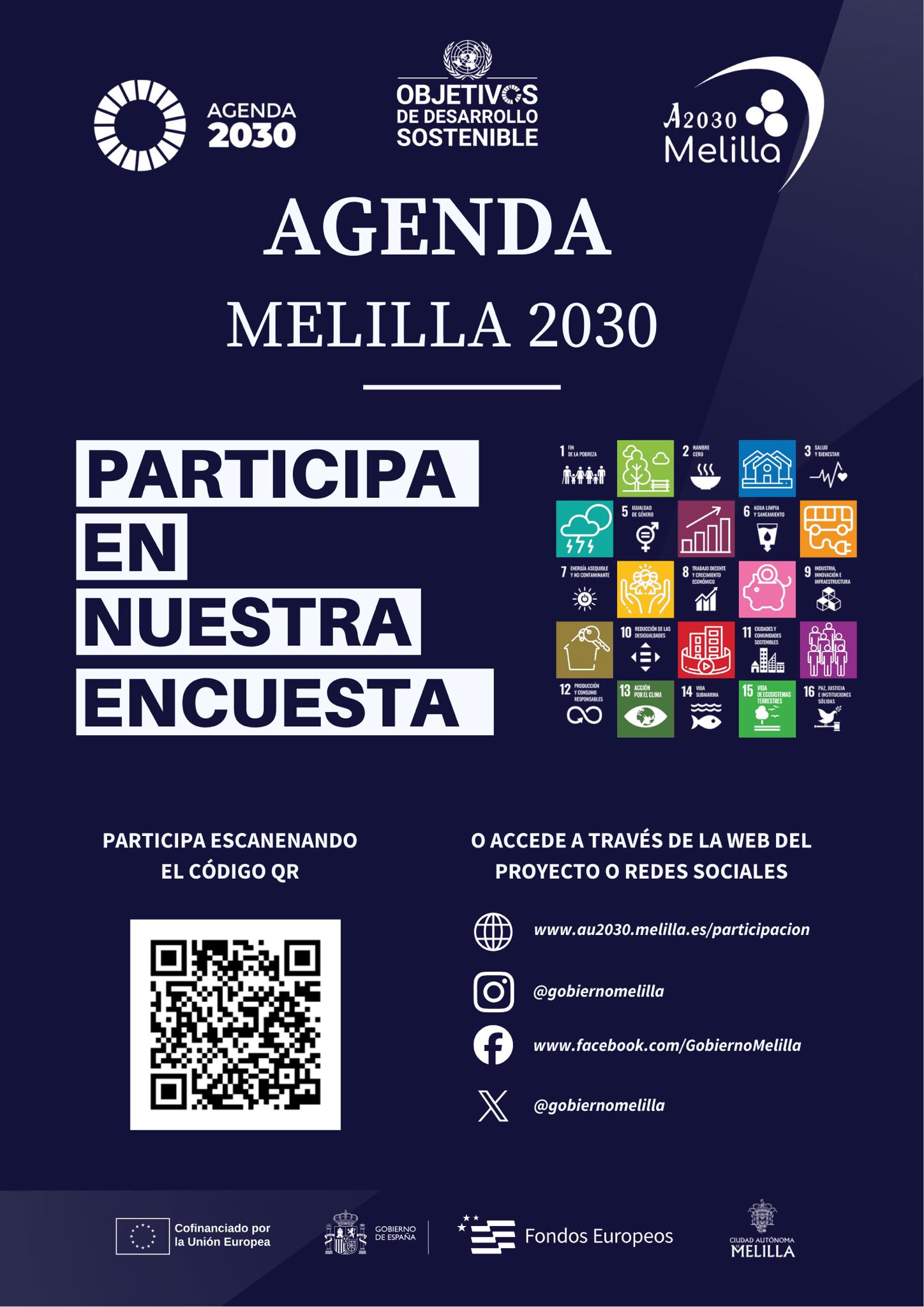 Cartel Encuesta Agenda Urbana 2030 Melilla