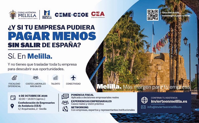 LA CONSEJER�A DE ECONOM�A PRESENTAR� EN SEVILLA UNA JORNADA EMPRESARIAL DE INVERSI�N EN MELILLA